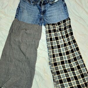 Patchwork Denim and Plaid Eddie Bauer Size 4